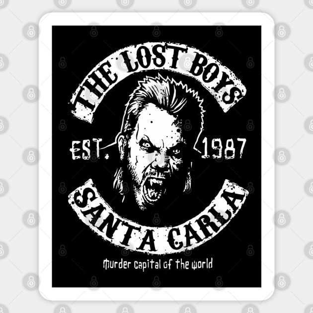 The Lost Boys - Santa Carla Est. 1987 - vintage logo Sticker by BodinStreet